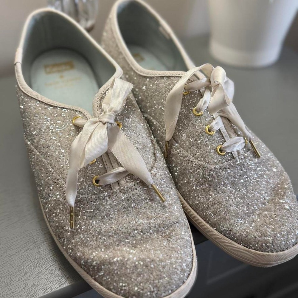 Kate Spade Keds glitter shoes